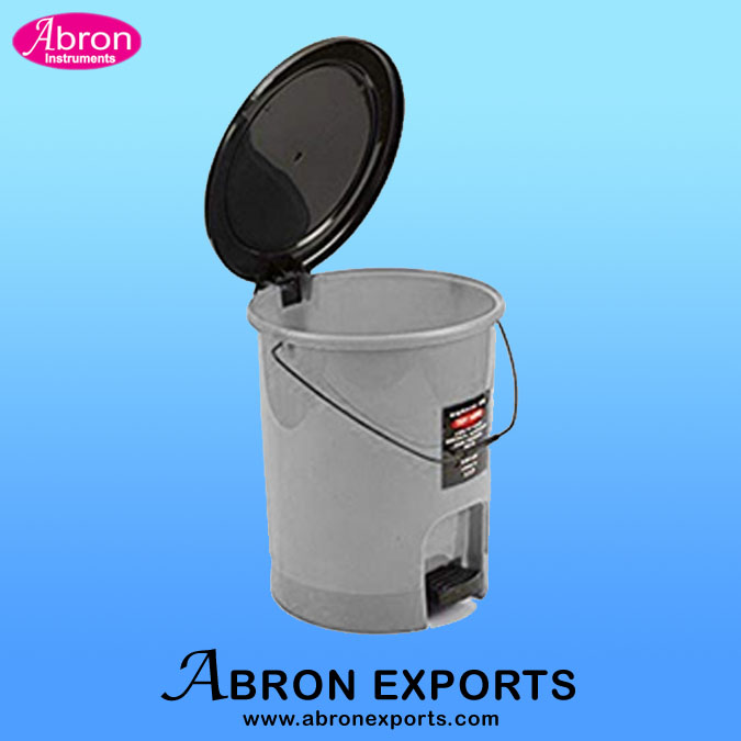Biohazardous Colou coded bin liners pedal operated waste Bins gray smal 15 liters abron AB-555-B15G